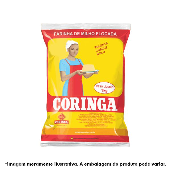 FARINHA DE MILHO FLOCADA CORINGA 1KG