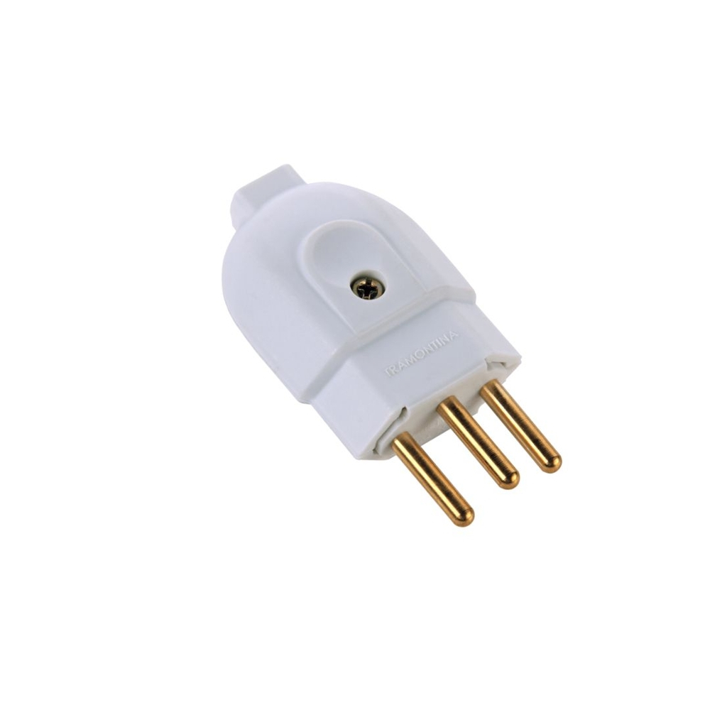 PLUG MACHO TRIPOLAR 2P+T 10A (3 PINOS)