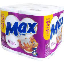 PAPEL HIGIENICO MAX PURE NEUTRO LV12 PG11 30MT