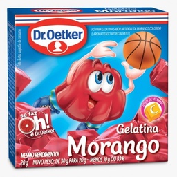 GELATINA  DR OETKER MORANGO 20G