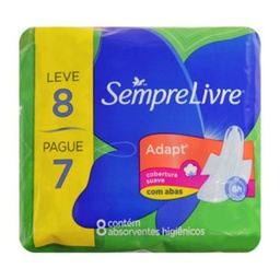 ABSORVENTE SEMPRE LIVRE COM ABAS PG7 LEVE 8